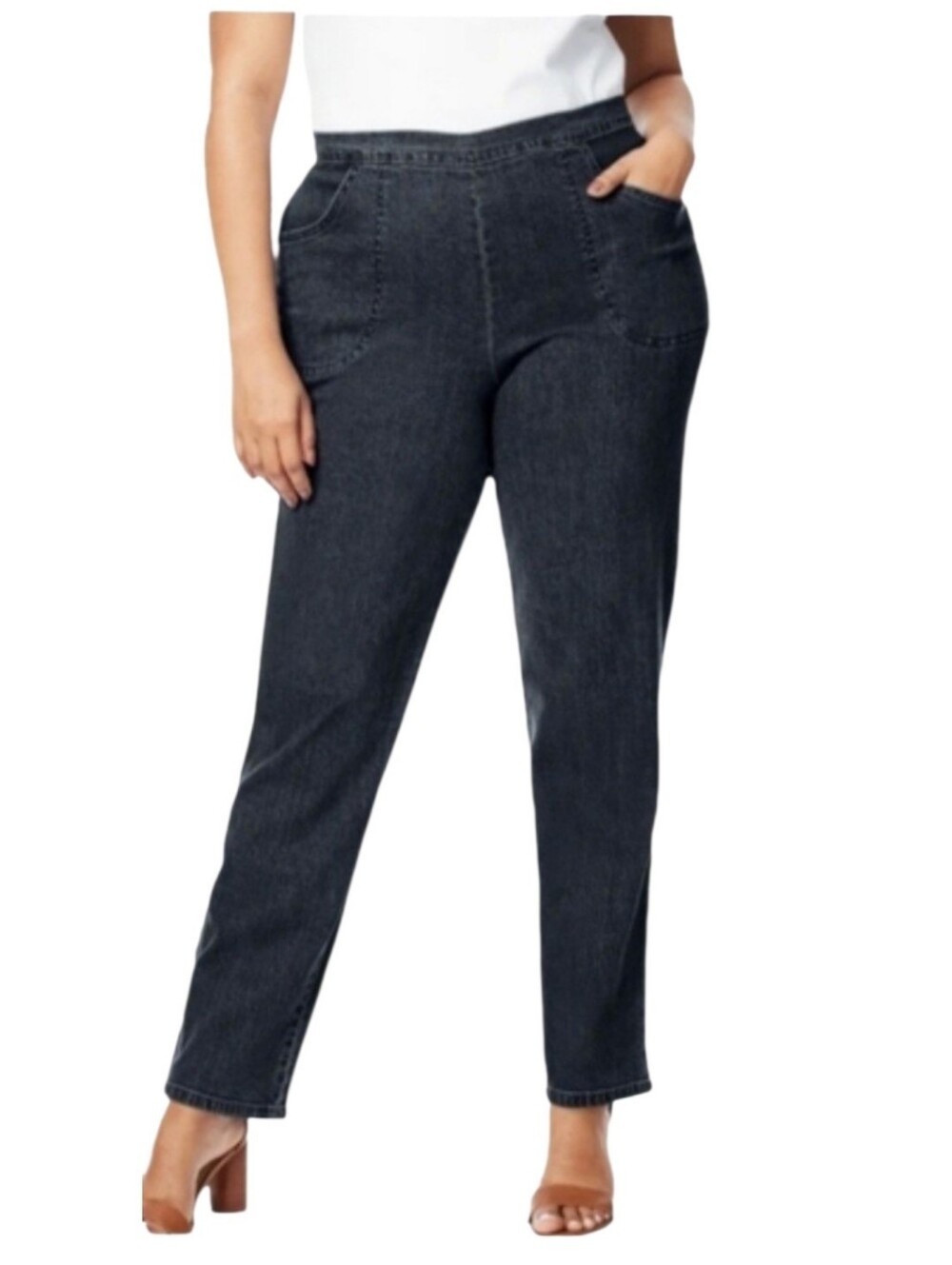 Just My Size Women's Gray Jeans Size 2X (18W/20W) Petite